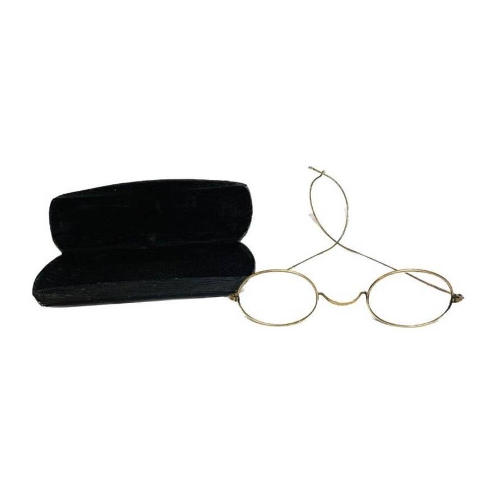 Antique Reading Glasses With Case Round Gold Content? STOCO 1/1012 Harry Potter